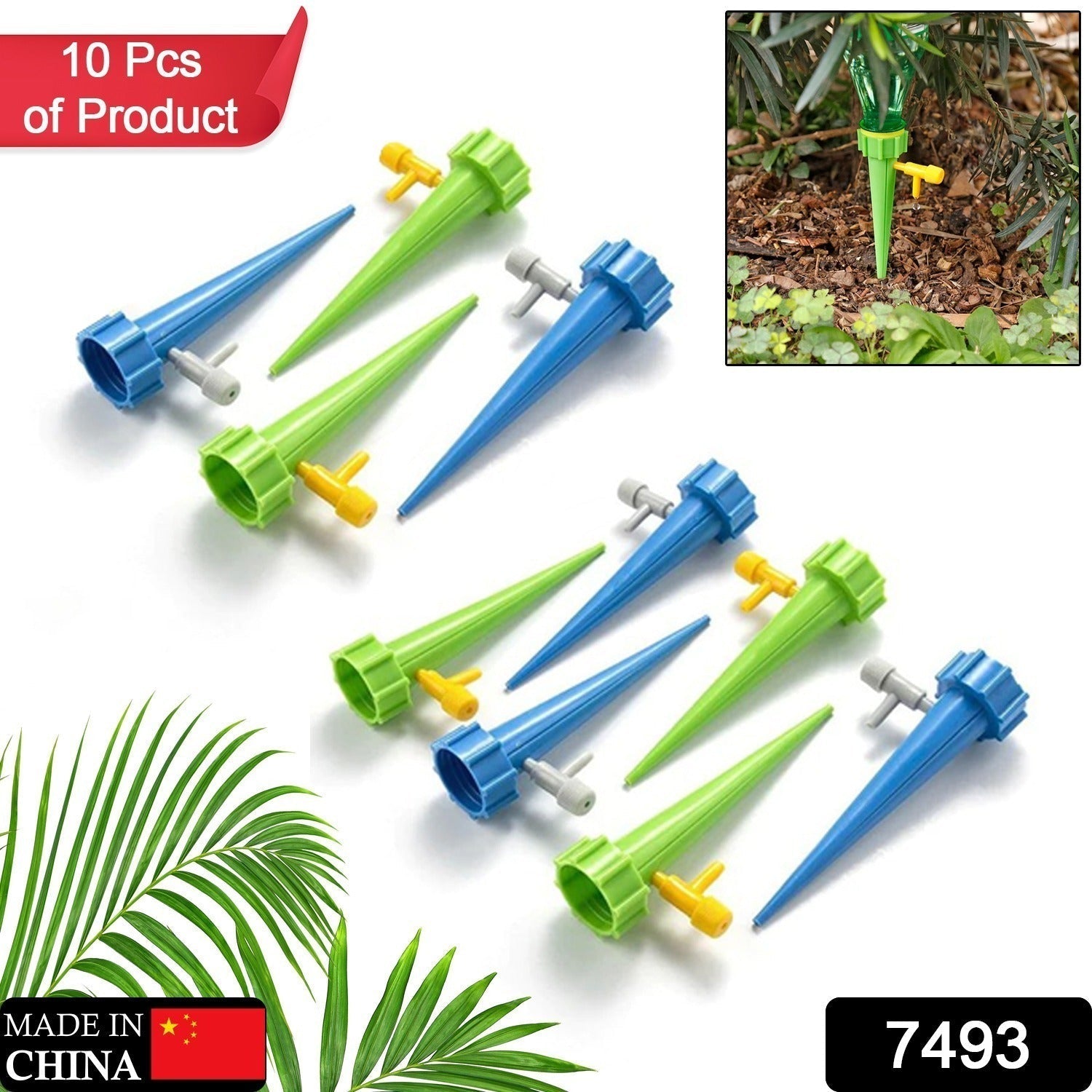 Plant Watering Spikes self Watering Spikes Water dripper for Plants, Adjustable Plant Watering Devices with Slow Release Control Valve Switch Your Brand