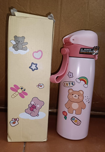 Smart Vacuum Insulated Water Bottle with LED Temperature Display (450 ML Approx / Mix Color & Design) Your Brand