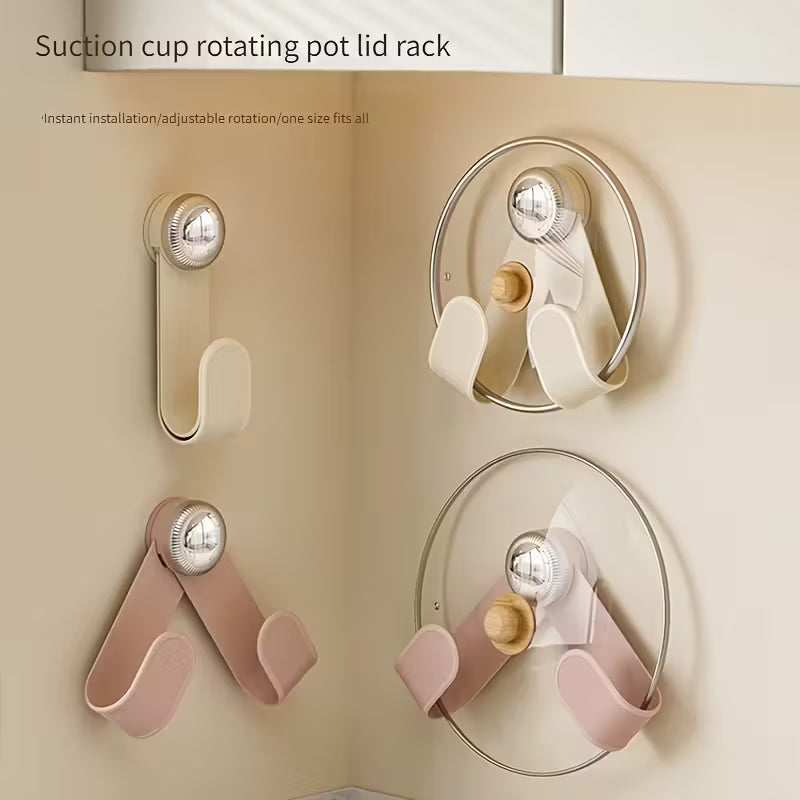 Multi-Purpose Suction Hook & Pot Lid Holder