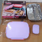 Lunch Box Plastic with steel plate, small lunch box