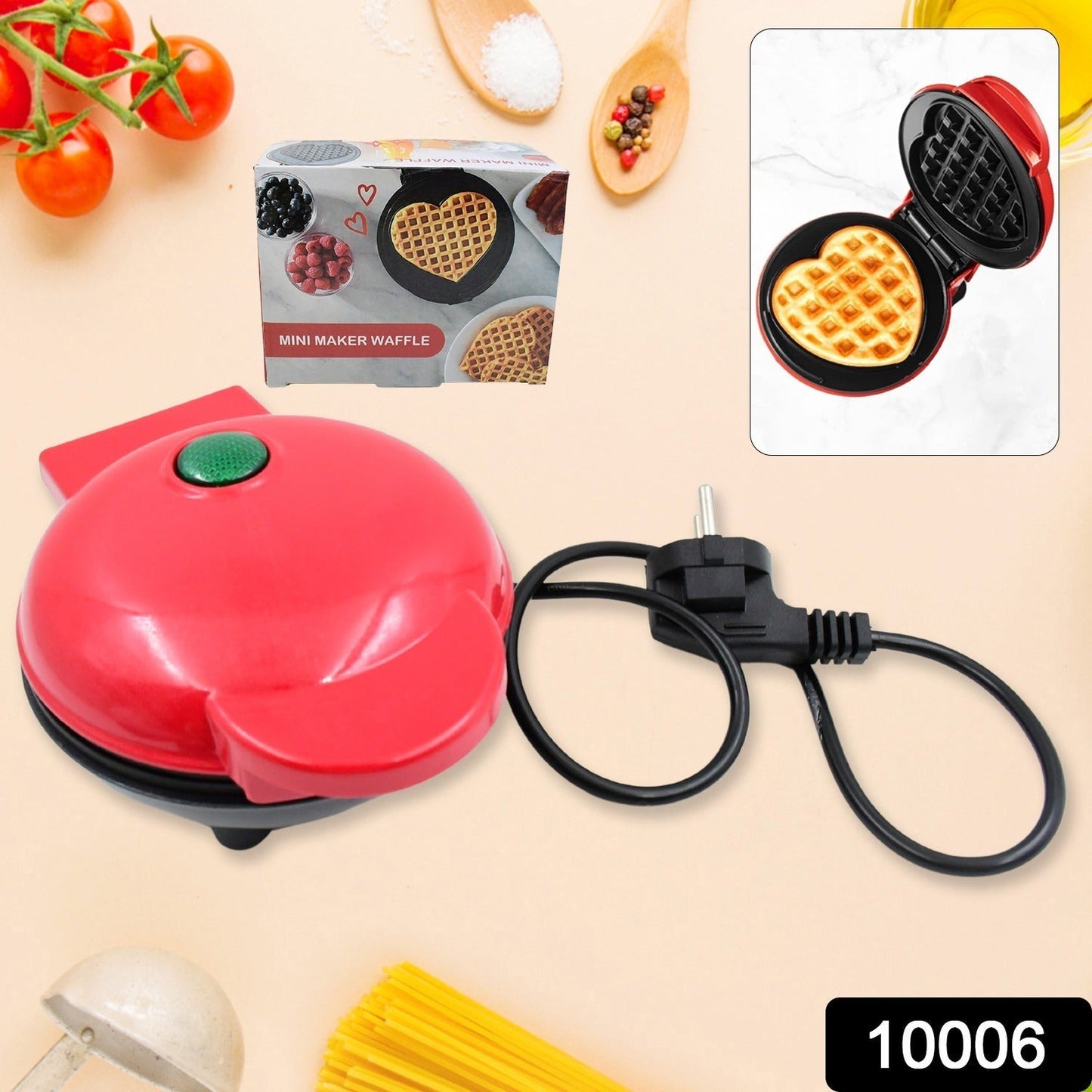 Mini Waffle Maker Machine Waffle Iron Home Appliances Kitchen Gift Easy To Clean, On-Stick Surfaces, Perfect Breakfast, Dessert, Sandwich, Pan Cakes, Paninis / Other Snacks Machine Your Brand