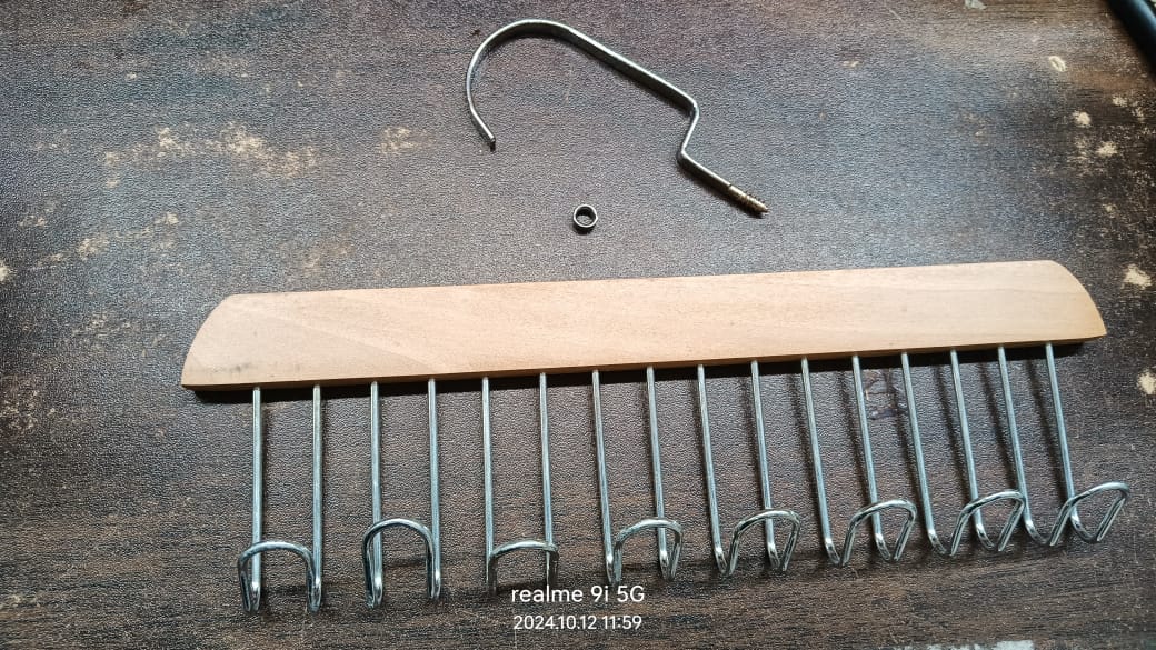 Space Saving 8 Hooks Wooden Hangers (1 Pc) Your Brand