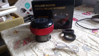 Electric Intelligent Breathing Cupping Massage Instrument The Smart Cupping Therapy Set's Massager for Muscle and Joint Pain Cellulite Massage Back Pain Relief for Back Shoulder Leg (1 Pc) Your Brand