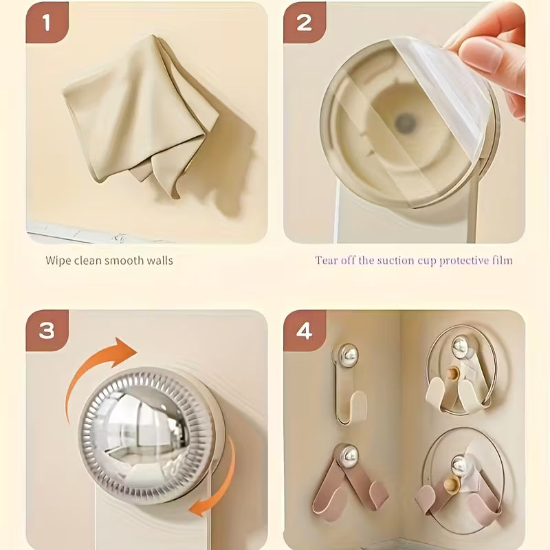 Multi-Purpose Suction Hook & Pot Lid Holder