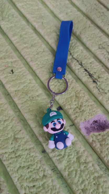 Cute Cartoon Silicone 3D Key Chain with Metal Hook & Strap (Pack of 1) Your Brand