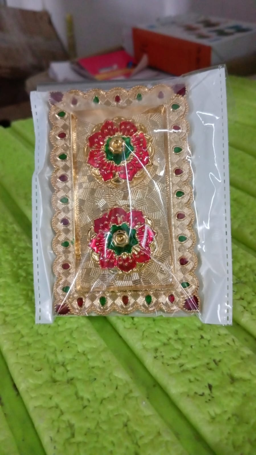 Tray Shape Special Puja Thali (1 Pc / Mix Design) Your Brand