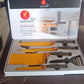6 Pcs Professional Kitchen Knife Set with Chef Knives, Cleaver, Peeler & Scissors