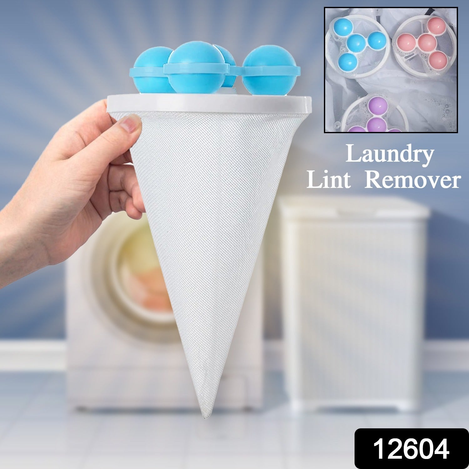 Laundry Ball Floating Pet Fur Lint Hair Catcher Household Reusable Washing Machine Floating Lint Mesh Bag Hair Filter Net Pouch Washing Lint Hair Remover Net, Mesh Bag Dryer (1 Pc) Your Brand