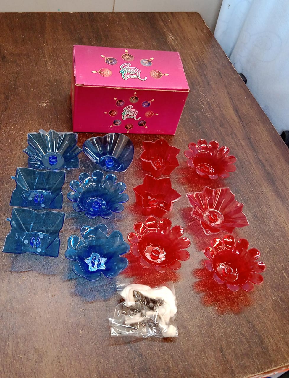 Reflection Diya Combo Plastic Candle Cup with Multi Shape (12 Pcs Set) Your Brand