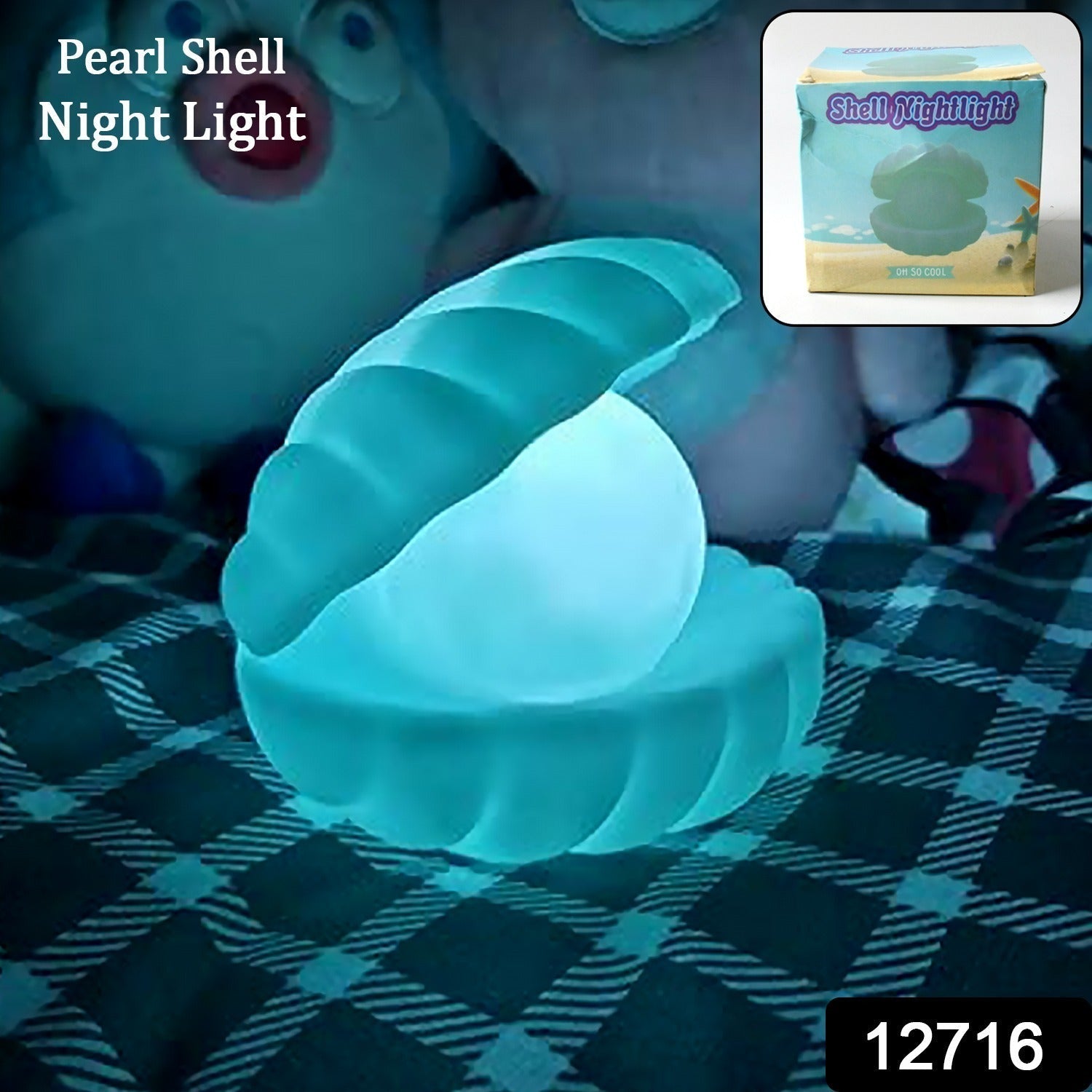 Pearl Shell Night Lamp Decorate Desk Lights Nursery Toy Lamp Led Pearl Shell Night Lights for Bedroom & Home (Small Battery Operated) Your Brand