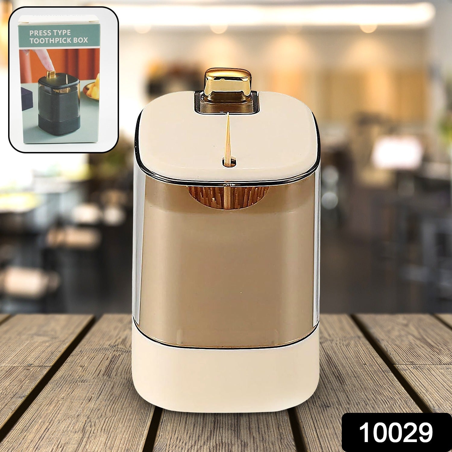 Toothpick Holder Dispensers, Automatic Toothpicks Container, Toothpicks Storage Dispensers Box, for Home Living room Kitchen Restaurant (1 Pc) Your Brand