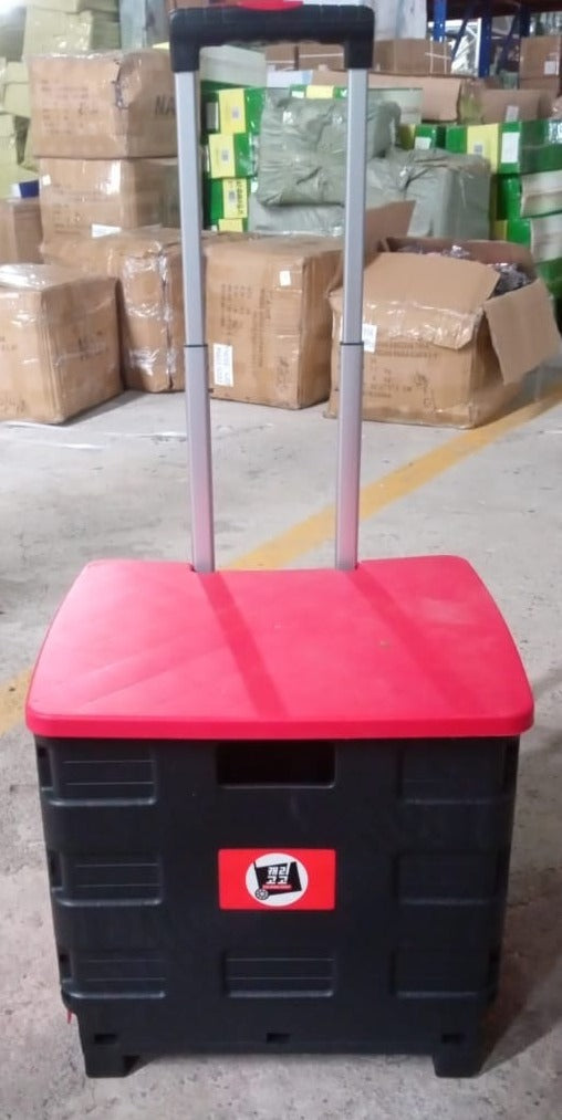 Foldable Shopping Grocery Trolley / Cart Travel Portable Food Basket (1 Pc) Your Brand