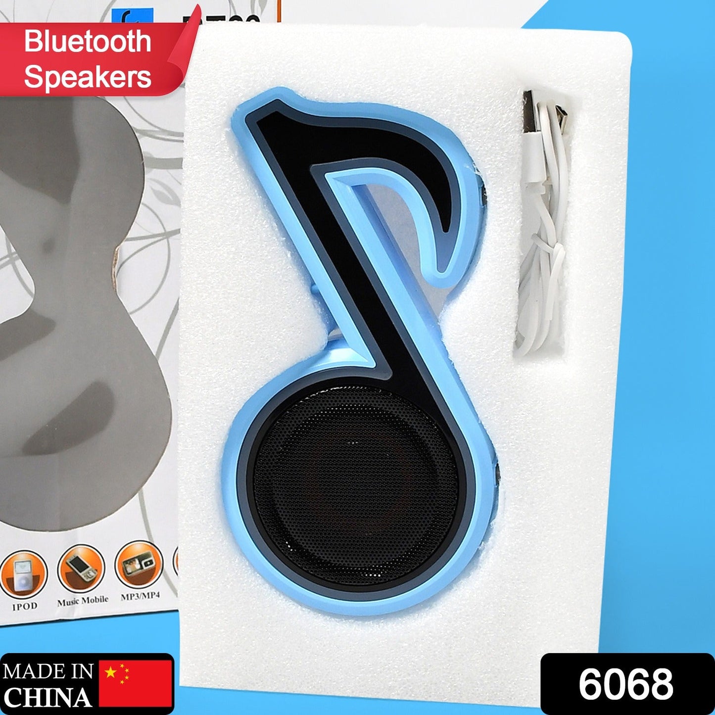 Mini Portable Music Note Shape Speaker Subwoofer Colorful Musical Note LED Lighting Sound For Creatives Gift Computer Phone Sound Equipment Bluetooth speaker (Media Player) Your Brand