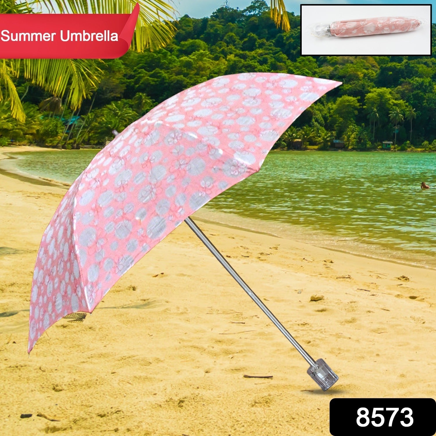 3-Fold Umbrella Summer Sun Protection Foldable Cute Umbrella || UV Protection Sun Umbrella || Travel Accessories || Umbrella for Children, Girls, and Boys (1 Pc) Your Brand