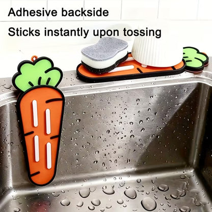 Cute Carrot Pot Lid & Sponge Holder Mat