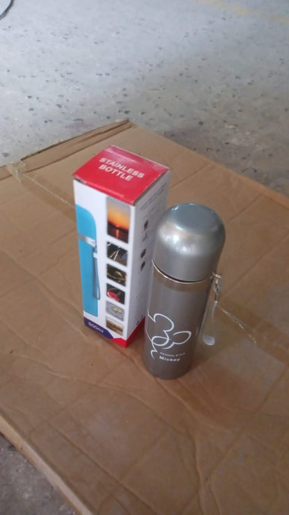 Stainless Steel Thermal mug / Water Bottle, vacuum flask (500 ML / 1 Pc / Mix Color) Your Brand