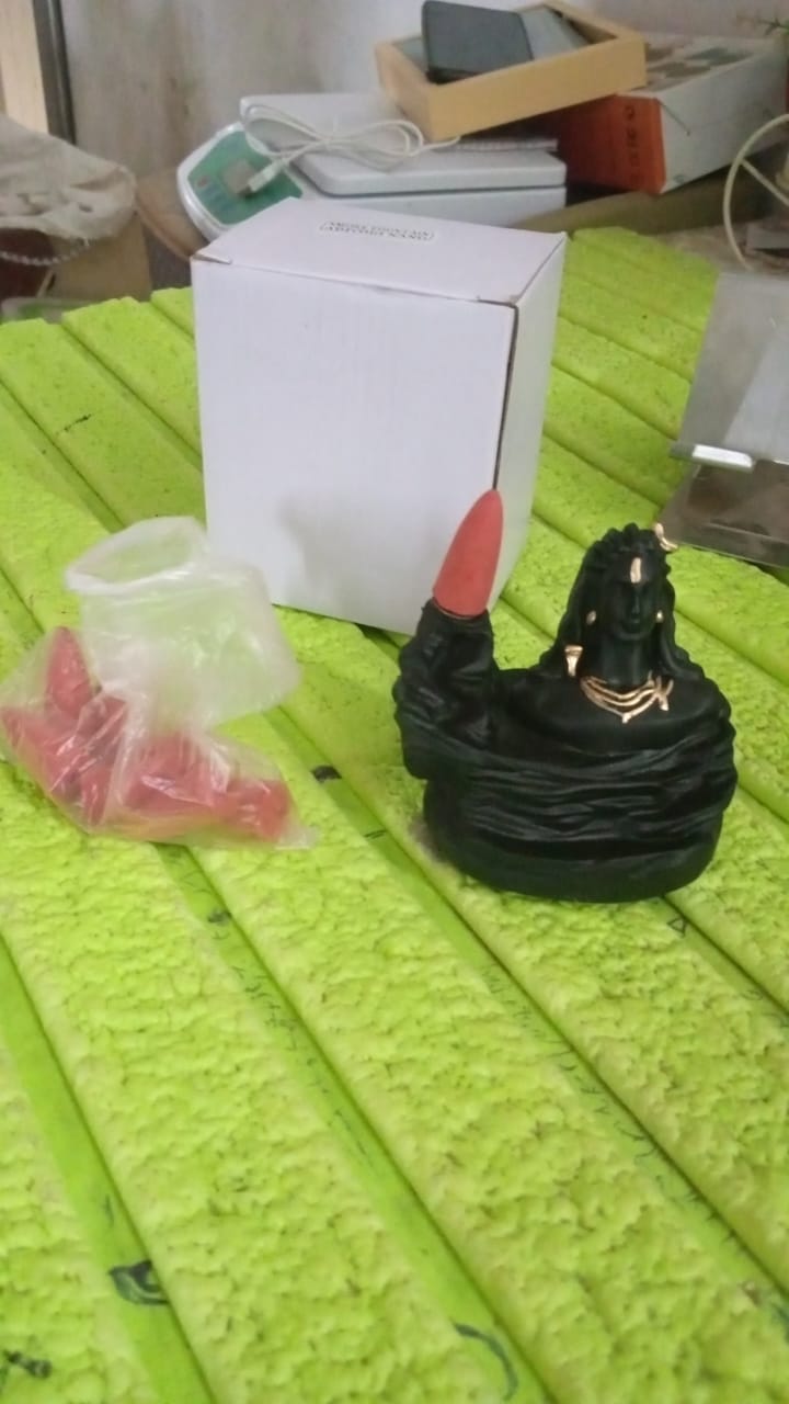 Adiyogi Shiva Backflow Smoke Fountain Incense Holder Burner (1 Pc) Your Brand
