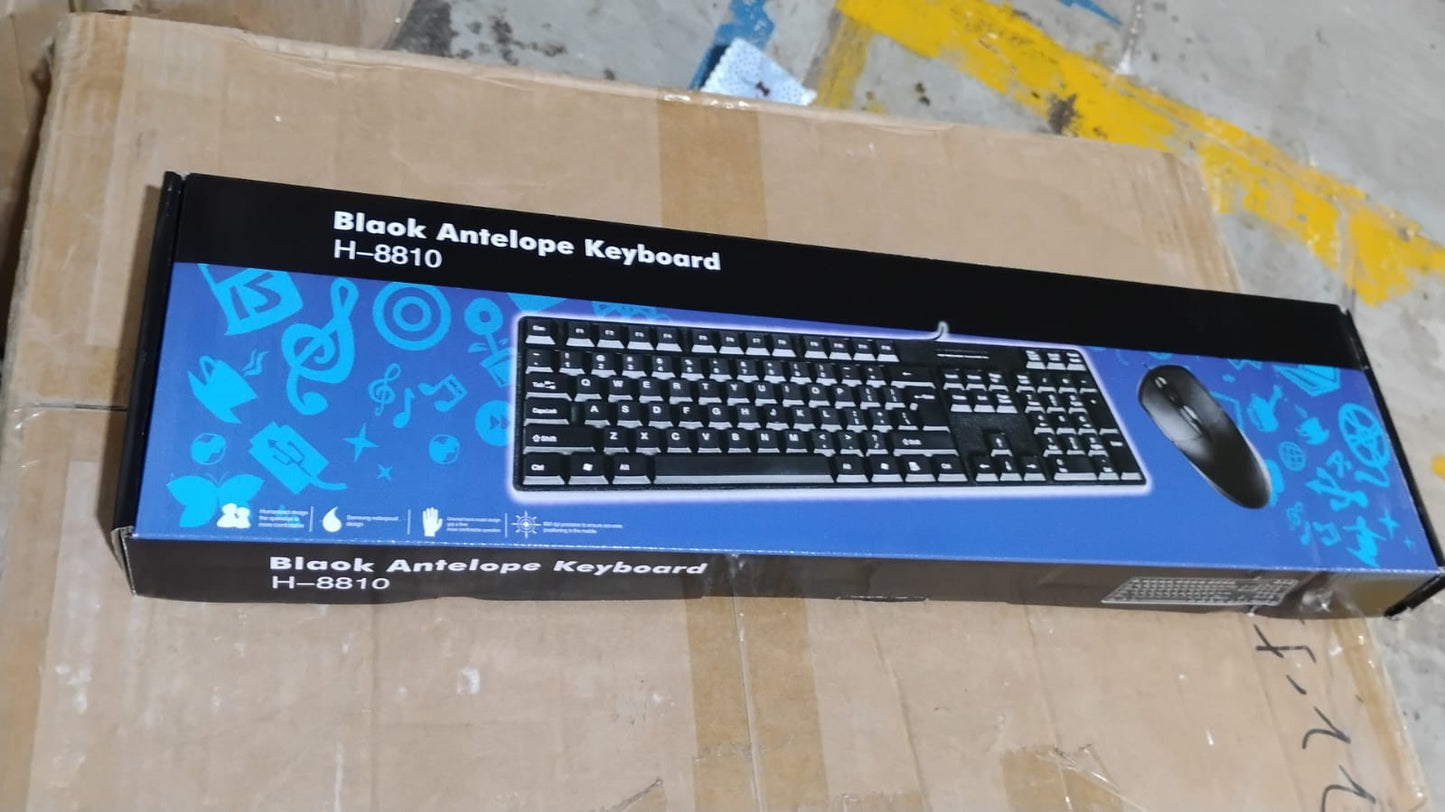Wired USB Keyboard 107 Keys & Mouse Set (2 Pc Set) Your Brand