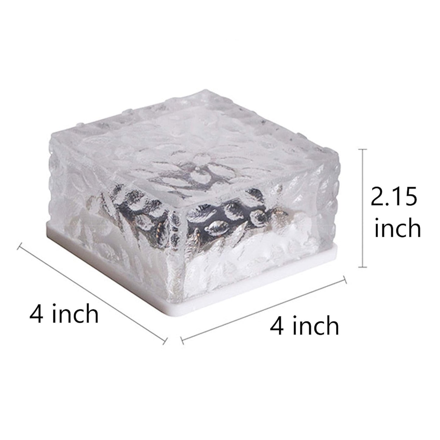 8557solar Ice Cube Shaped Garden Light Ice Cube Shaped Garden Warm Light Outdoor Solar Garden Decorative Lights For Walkway Pathway Backyard Christmas Decoration Parties Wukusy