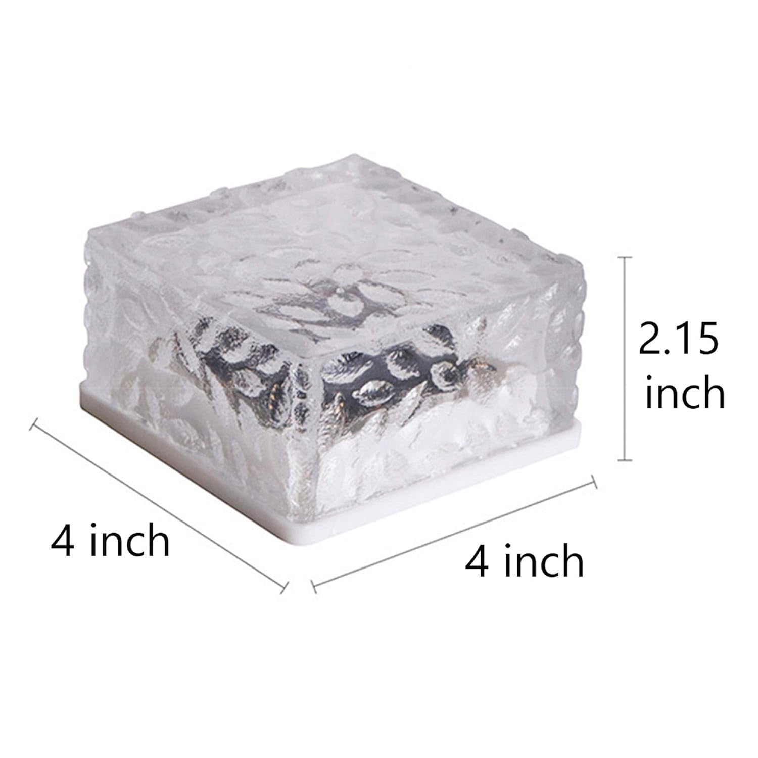 8557solar Ice Cube Shaped Garden Light Ice Cube Shaped Garden Warm Light Outdoor Solar Garden Decorative Lights For Walkway Pathway Backyard Christmas Decoration Parties Wukusy