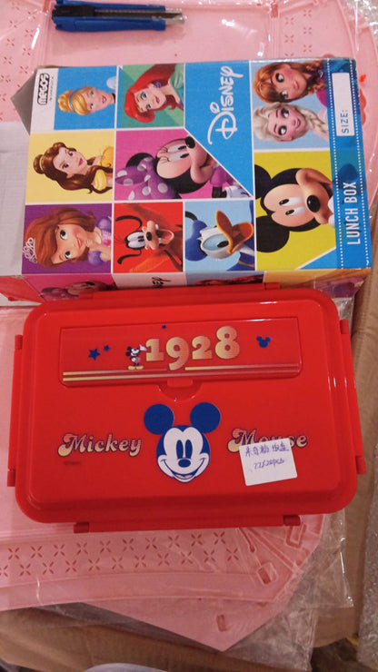 Cartoon Printed 4 Compartment Insulated Lunch Box Stainless Steel |Tiffin Box for Boys, Girls, School & Office Men for Microwave  Freezer Safe Adult Children Food Container (1 Pc) Your Brand