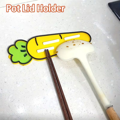 Cute Carrot Pot Lid & Sponge Holder Mat