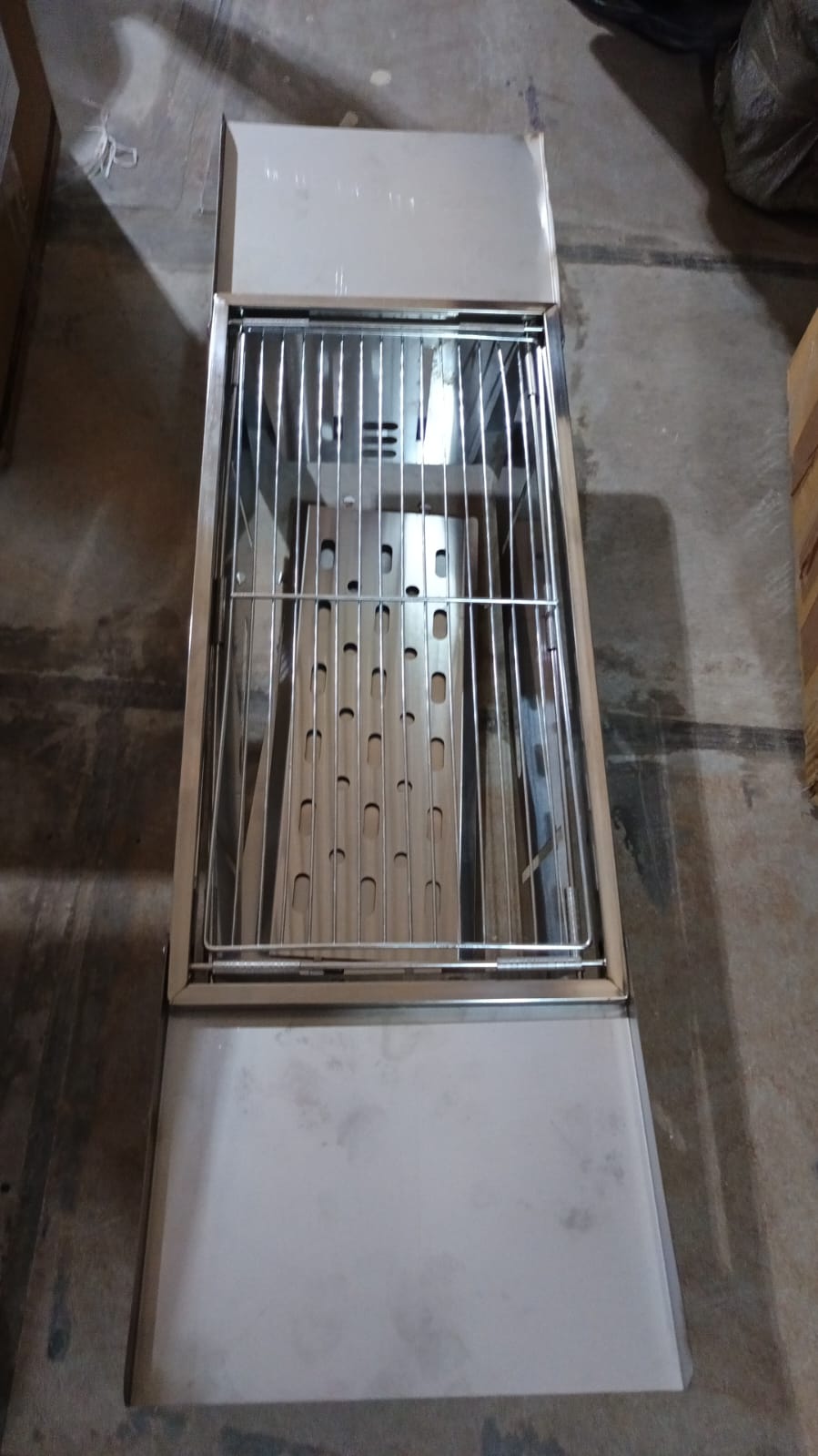 Portable BBQ / Barbecue Grill Stainless Steel Folding Charcoal Grill (1 Set / Net Weight : 2207 GM) Your Brand