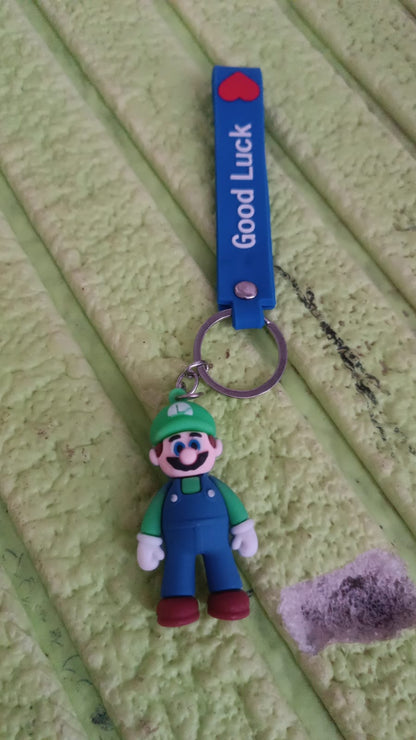 Cute Cartoon Silicone 3D Key Chain with Metal Hook & Strap (Pack of 1) Your Brand