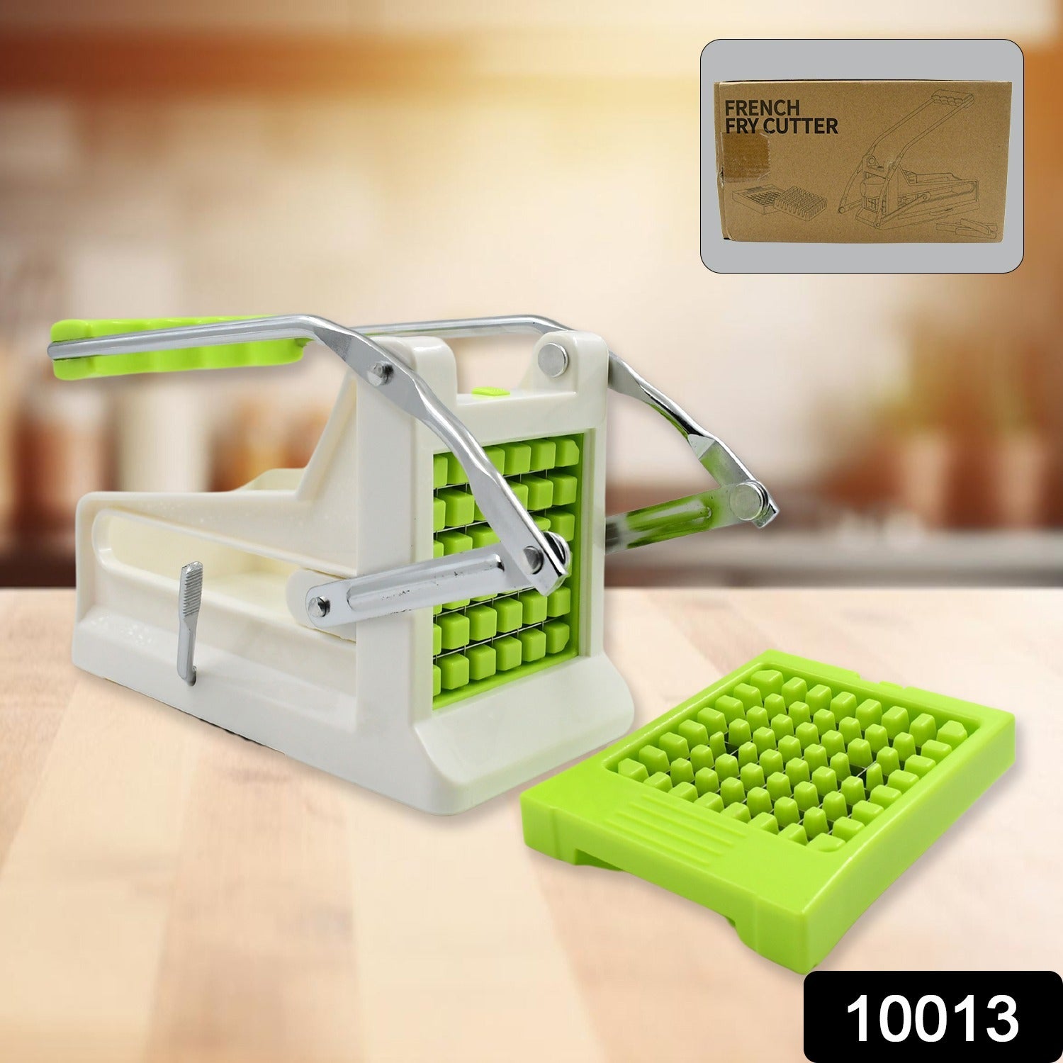 French Fry Cutter, Great with Vegetables, Potato Fries Cutter Professional Vegetable Cutter Stainless Steel Cutter Potato, Onions, Carrots, Cucumbers, Fruits Potato Cutter (1 pc) Your Brand