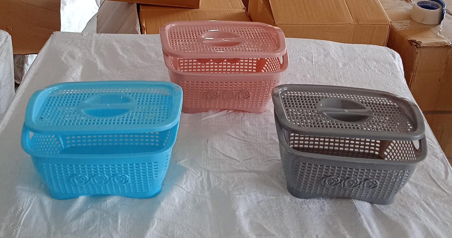 Multipurposes Plastic Basket (1 Pc / Mix Color )