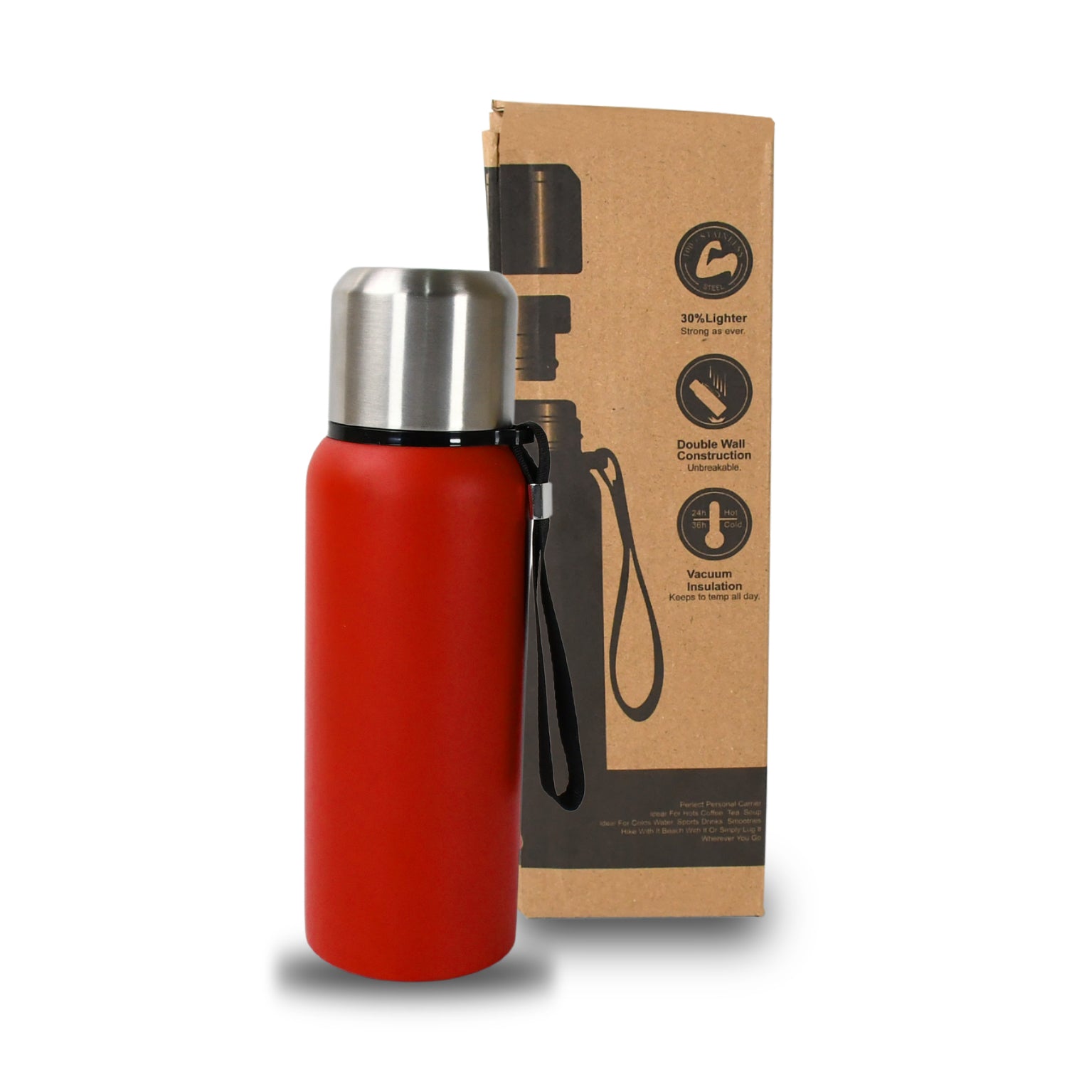 Stainless Steel Water Bottle, Fridge Water Bottle, Stainless Steel Water Bottle Leak Proof, Rust Proof, Cold & Hot Thermos steel Bottle| Leak Proof | Office Bottle | Gym | Home | Kitchen | Hiking | Trekking | Travel Bottle (Approx 600ML) Your Brand