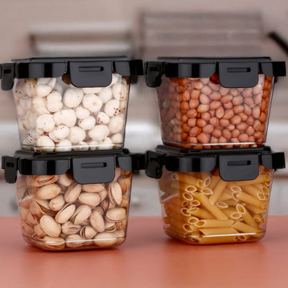 Plastic Food Storage Containers With Lid (4 Pcs Set  500 Ml) Wukusy