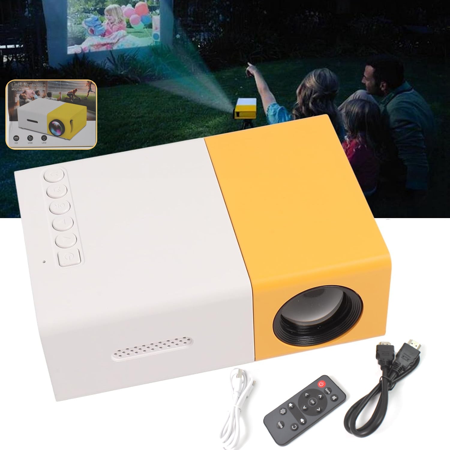 Mini Movie Projector Lcd Screen (1 Pc) Wukusy