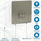 Self-Adhesive Heavy-Duty Plastic Wall Hook – 1 Pc (8x8 cm)