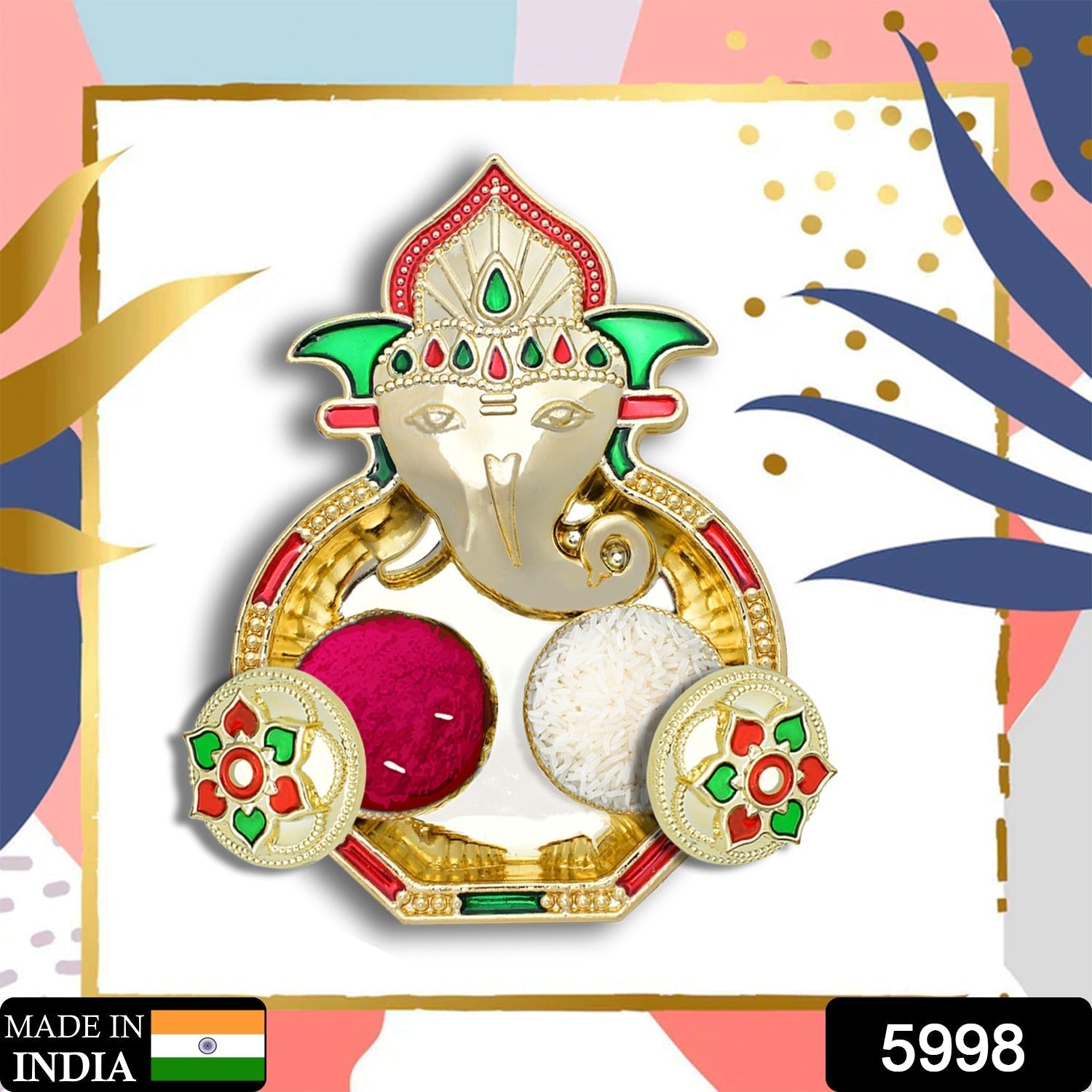 Special Puja Thali, Kumkum Thali Holder, Pooja Return Gift Diwali Your Brand