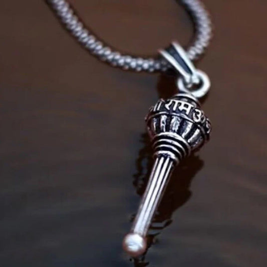 Lord Hanuman Gada Pendant With Chain (1 Pc) Wukusy