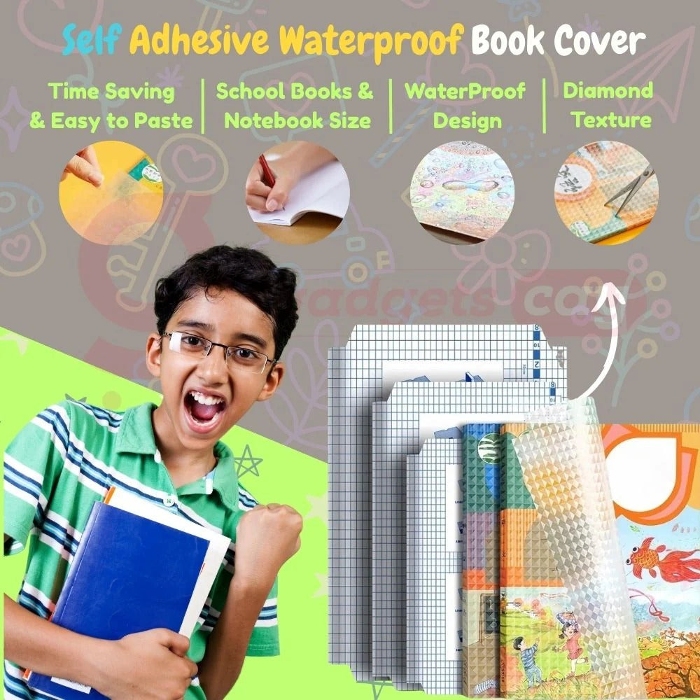 Self Adhesive Transparent Book cover (Pack of 30) shopbyte