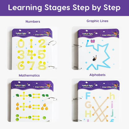 Reusable Tracing Book With 68 Pages + FREE Learning 2000+ pages PDF worksheet for kids📚 shopbyte