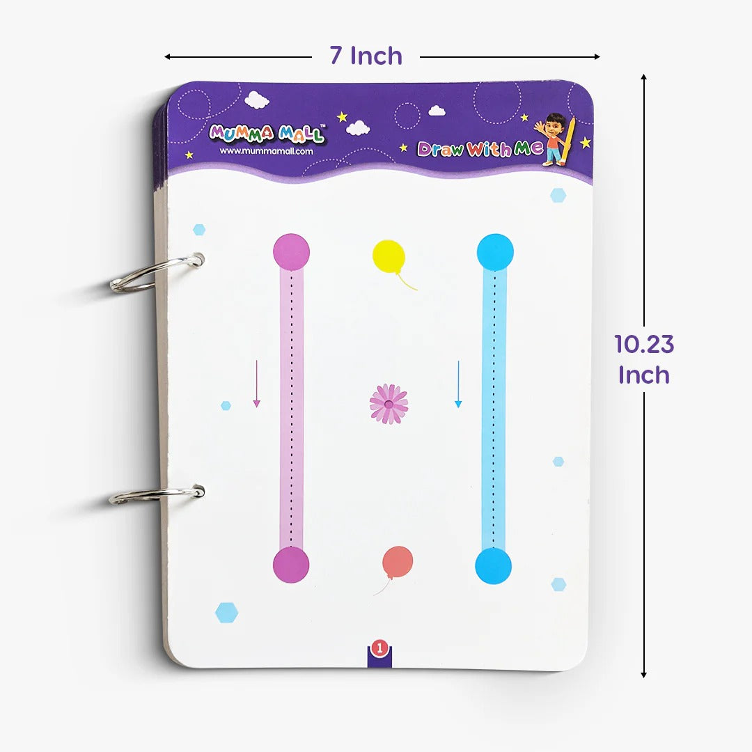 Reusable Tracing Book With 68 Pages + FREE Learning 2000+ pages PDF worksheet for kids📚 shopbyte