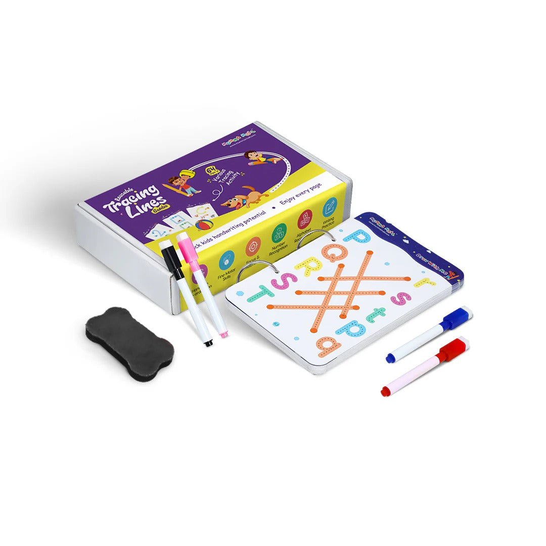Reusable Tracing Book With 68 Pages + FREE Learning 2000+ pages PDF worksheet for kids📚 shopbyte