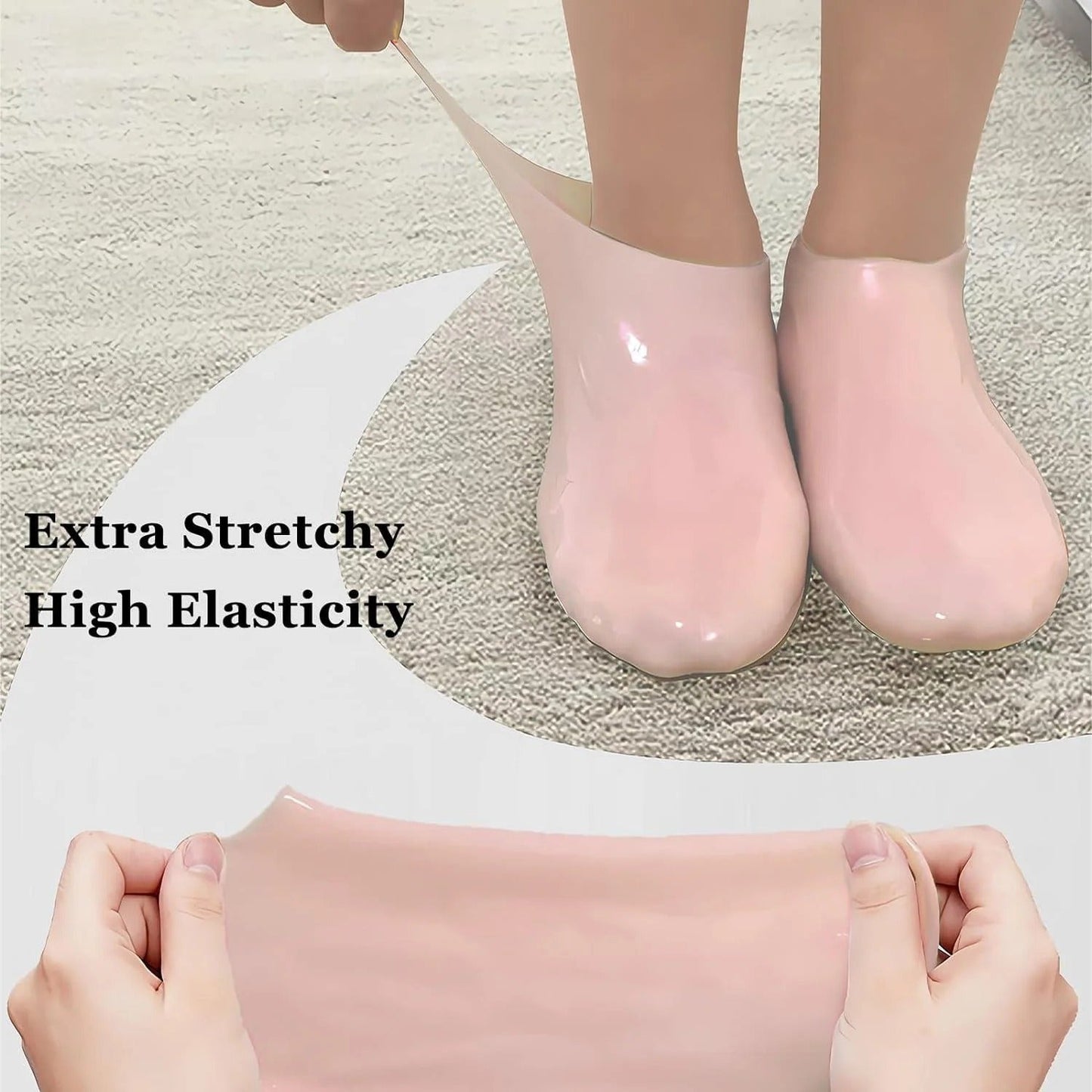 Moisturizing Silicone Soft Gel Heel Socks for Dry Cracked Feet shopbyte
