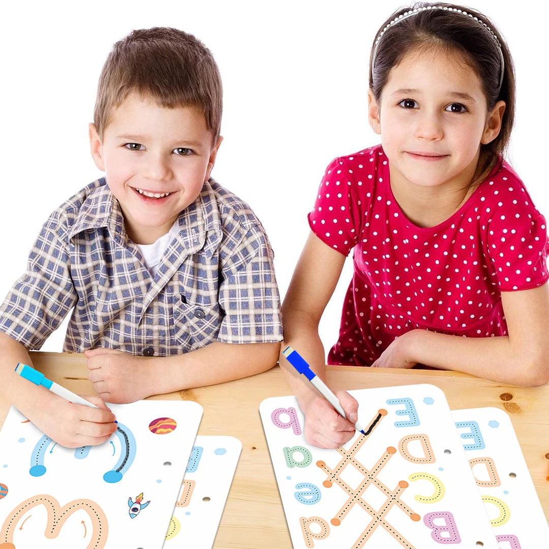 Reusable Tracing Book With 68 Pages + FREE Learning 2000+ pages PDF worksheet for kids📚 shopbyte