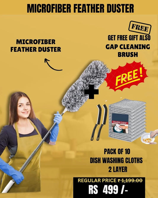 EXTENDABLE CLEANING DUSTER WITH 3 FREE GIFTS SHOPBYTE