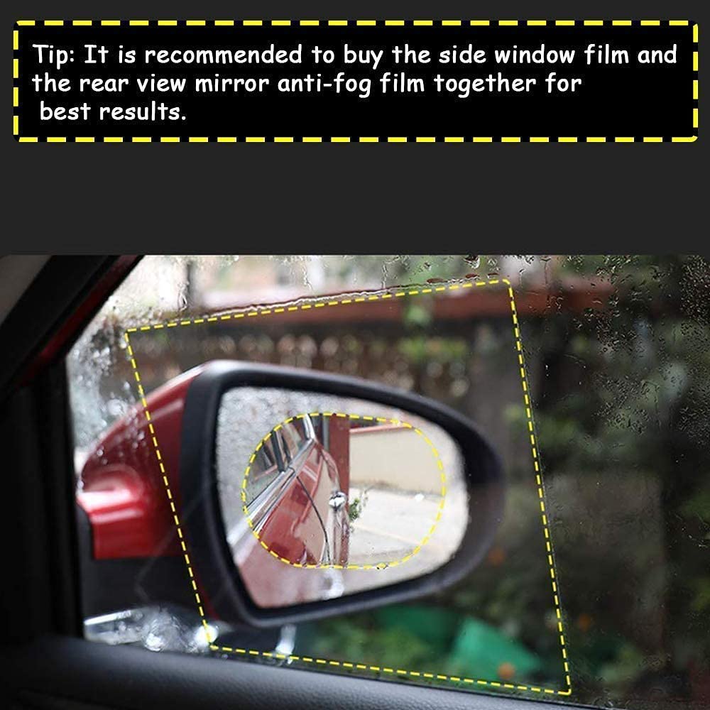 7552 Anti Fog Anti Scratch Interior Rearview Car Mirror Film Waterproof Hd Clear Protective Sticker Film For Safe Driving Car Mirrors Side Windows Wukusy
