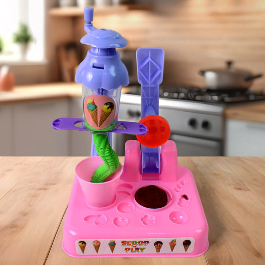 Scoop And Play Set Color Dough For Kids Play Toys Ice Cream Maker Machine (36 Pcs Set) Wukusy