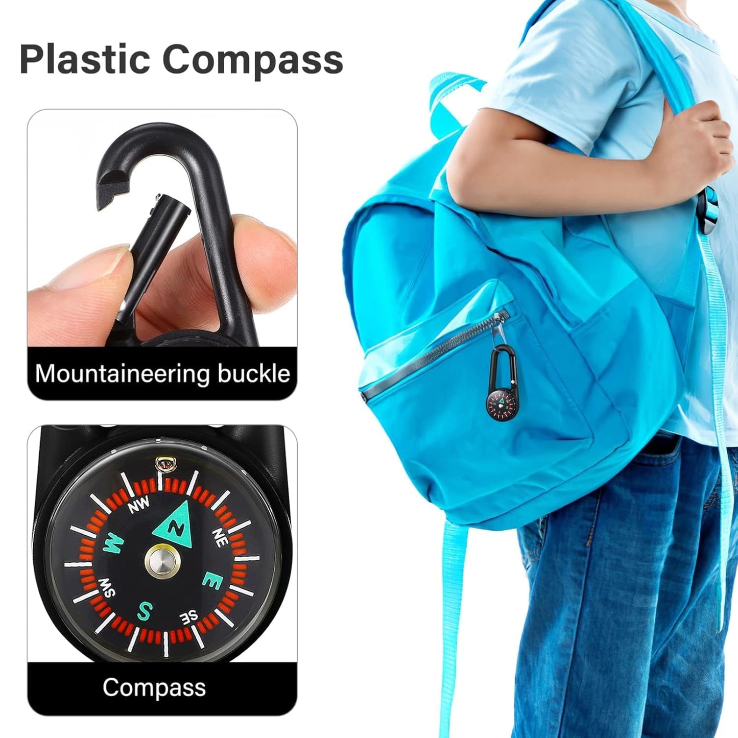 Clip Snap Hook Mini Compass (1 Pc / Mix Design) Your Brand