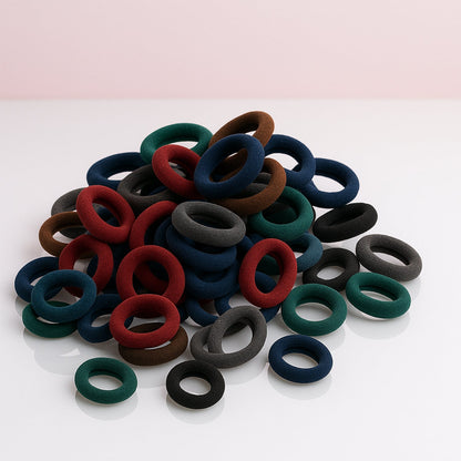 Small Hairbands Bands Hair Rubber Bands (Pack of 100 / Multicolour)