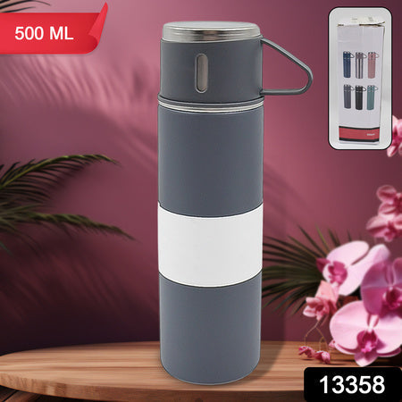 Stainless Steel Vacuum Insulated Water Bottle With Coffee  Tea Mug (500 Ml) Wukusy