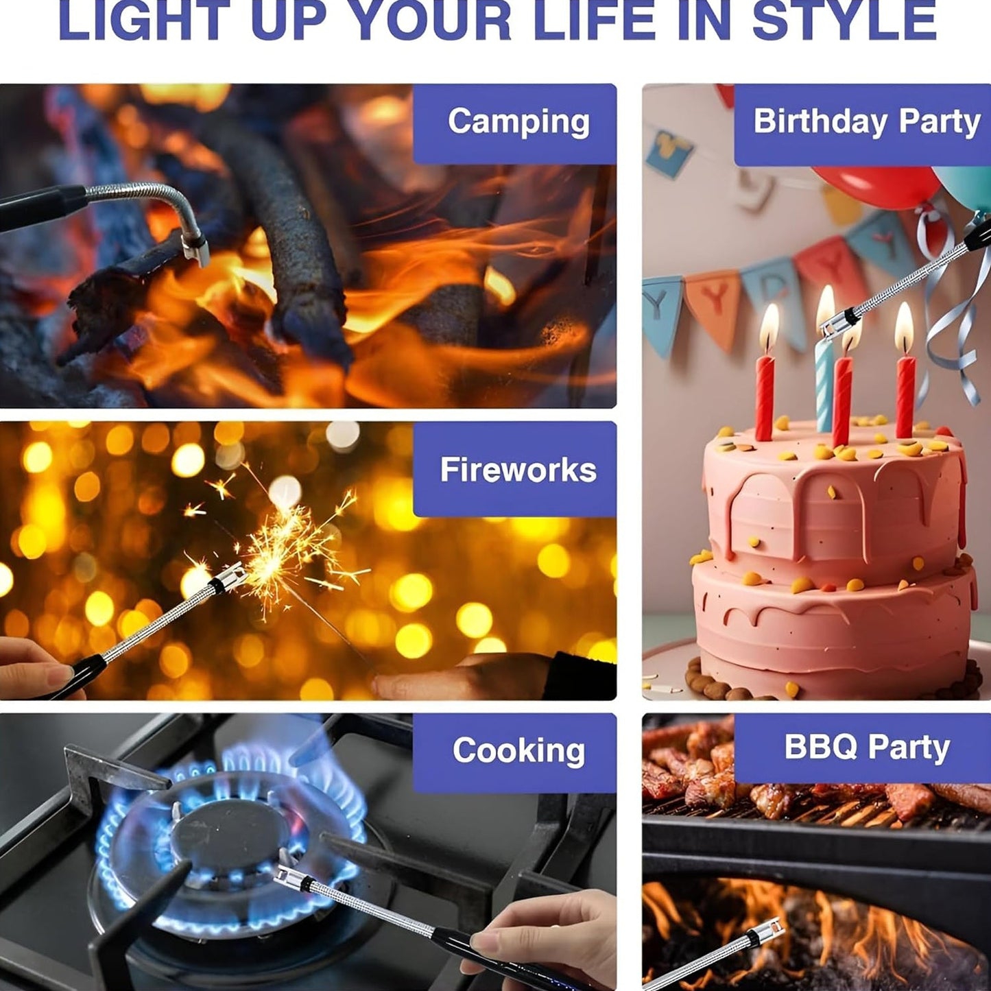 Flexible Metal Rechargeable Arc Lighter