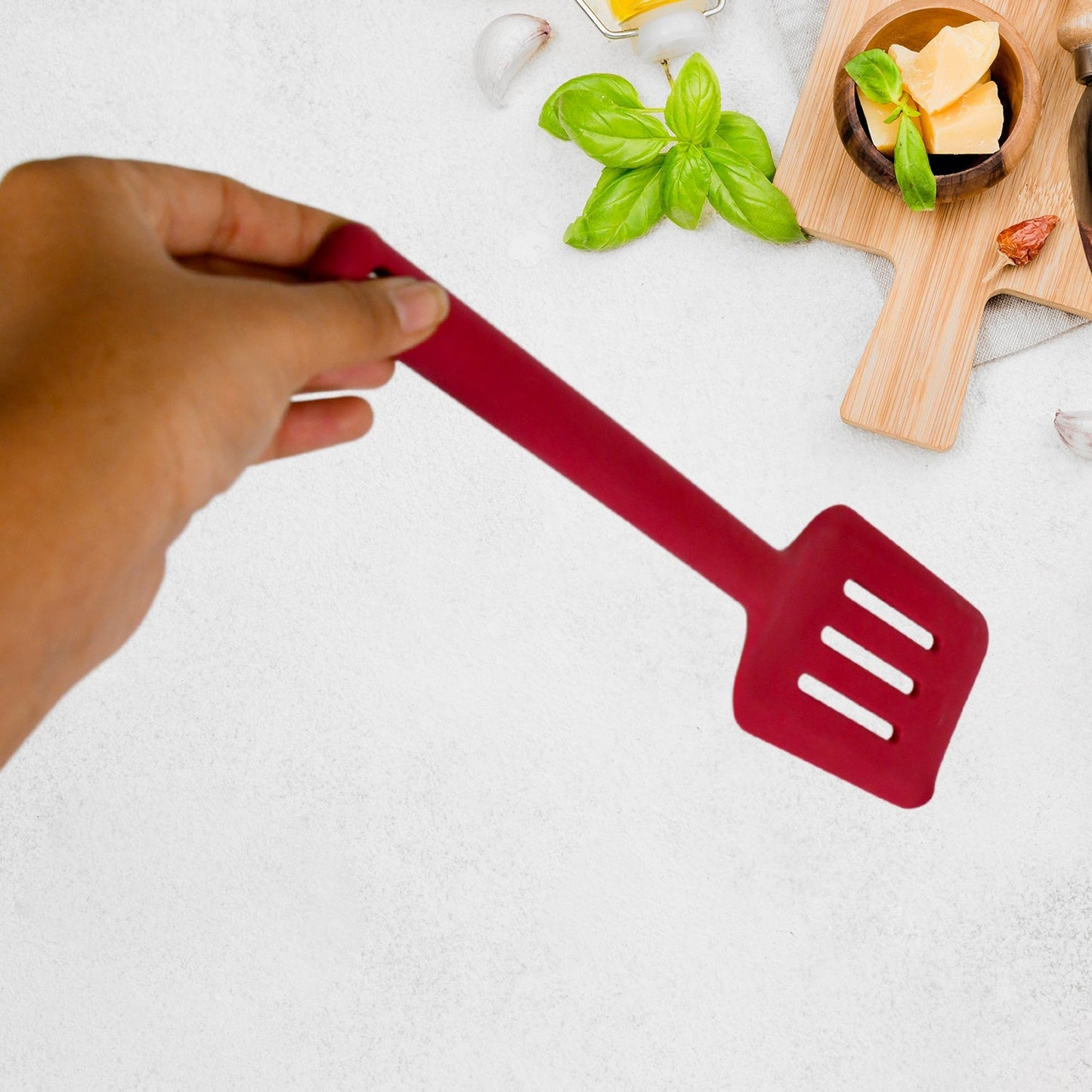 Multipurpose Silicone Spoon, Silicone Basting Spoon Non-Stick Kitchen Utensils Household Gadgets Heat-Resistant Non Stick Spoons Kitchen Cookware Items For Cooking and Baking (6 Pcs Set) Your Brand